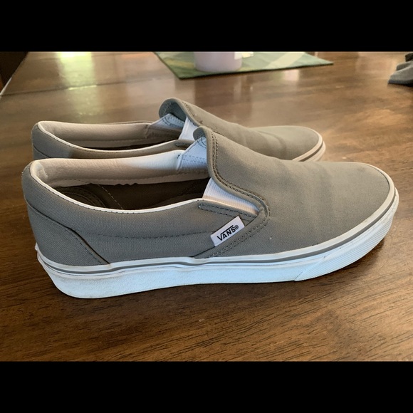 Vans Shoes - Women’s light grey slip on Vans shoes